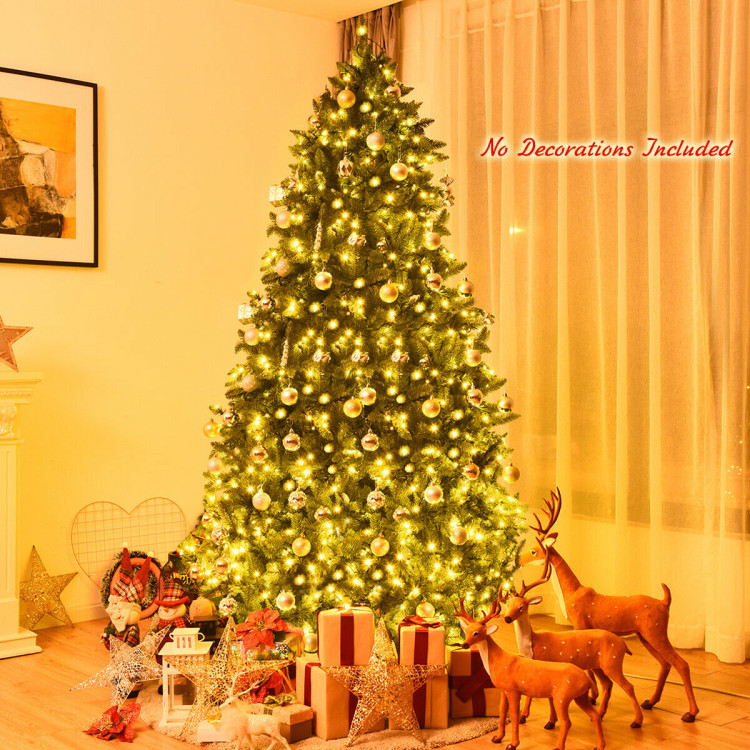 7.5 Feet Artificial Fir Christmas Tree with LED Lights and 1968 Branch TipsCostway Gallery View 2 of 11