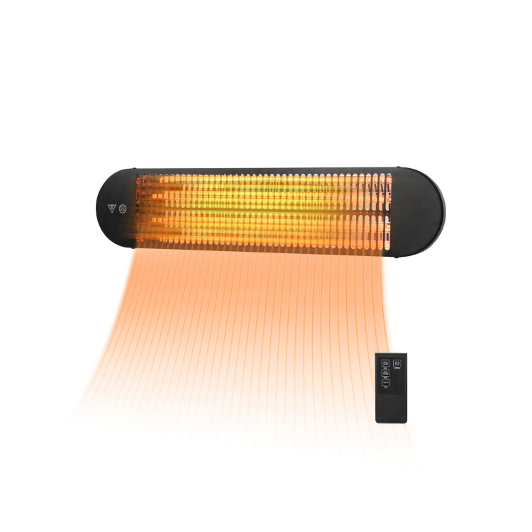 750W/1500W Wall Mounted Infrared Heater with Remote ControlCostway Gallery View 4 of 11