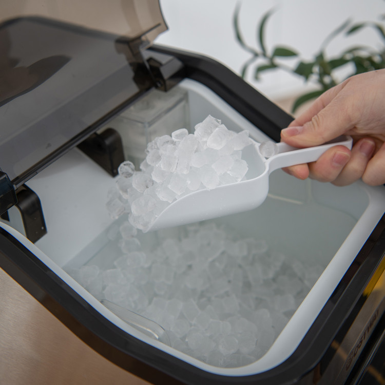 Ice Cube Makers, Ice Maker Machine for Home Small, Ice Makers Countertop  Net Ice Cubes, Self-Cleaning Function Low Noise Easy to Use (B) (A)