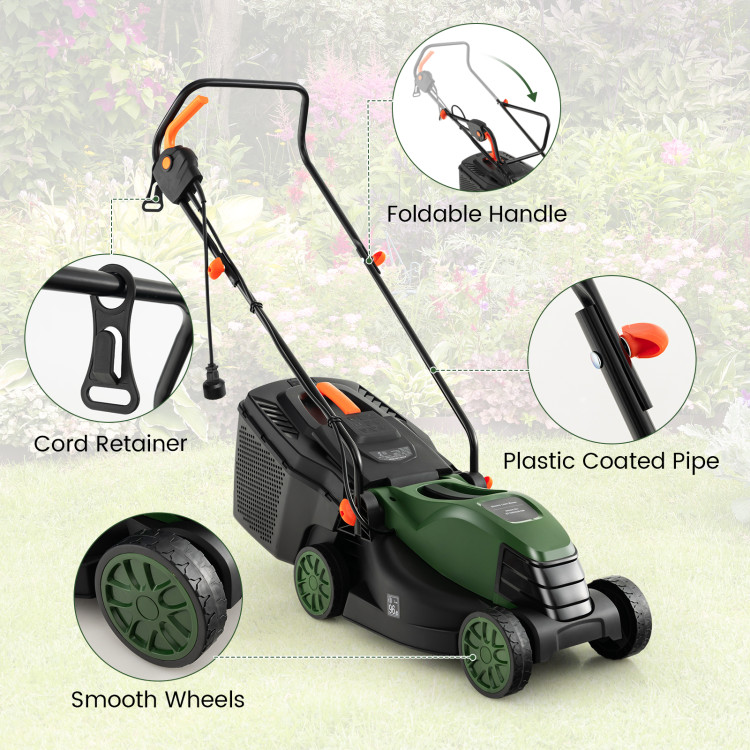 Electric Lawn Mower, 13-Amp, Corded