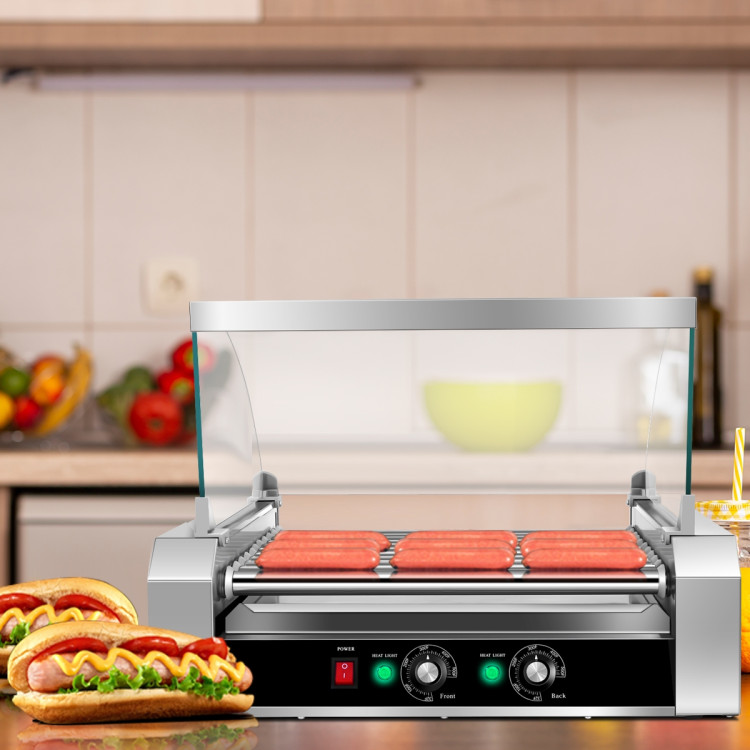 Commercial 30 Hot Dog 11 Roller Grill Cooker Machine 