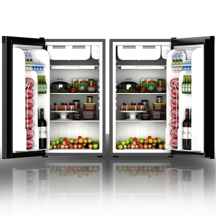 3.2 cu.ft. Mini Dorm Compact Refrigerator -BlackCostway Gallery View 8 of 8