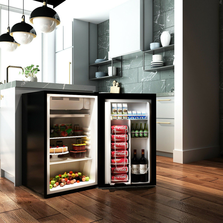 3.2 cu.ft. Mini Dorm Compact Refrigerator -BlackCostway Gallery View 6 of 8