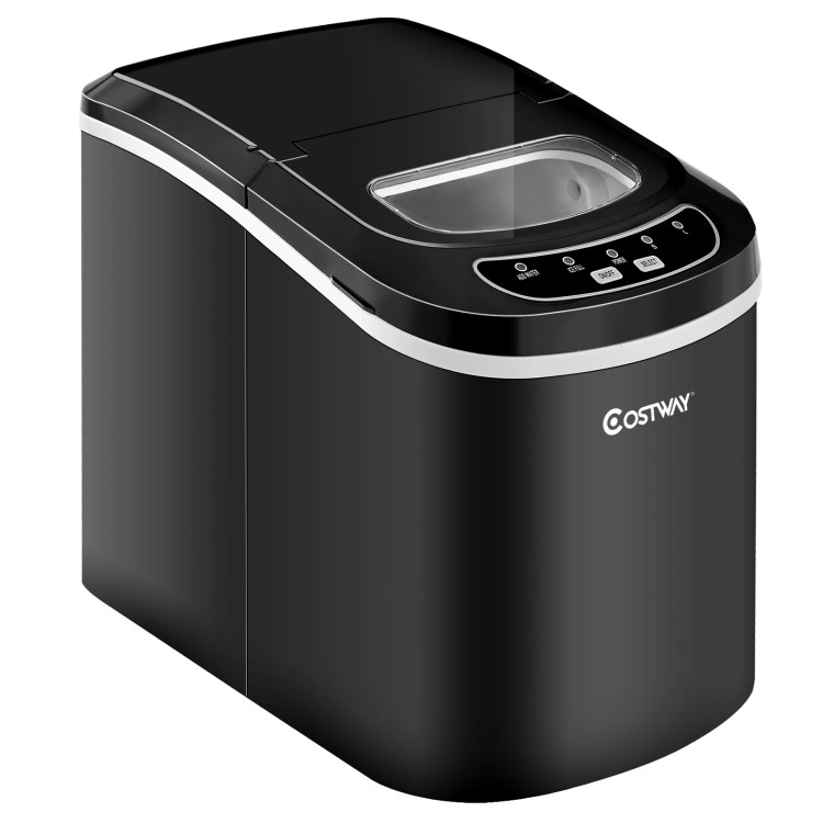 Mini Portable Compact Electric Ice Maker Machine-BlackCostway Gallery View 1 of 11