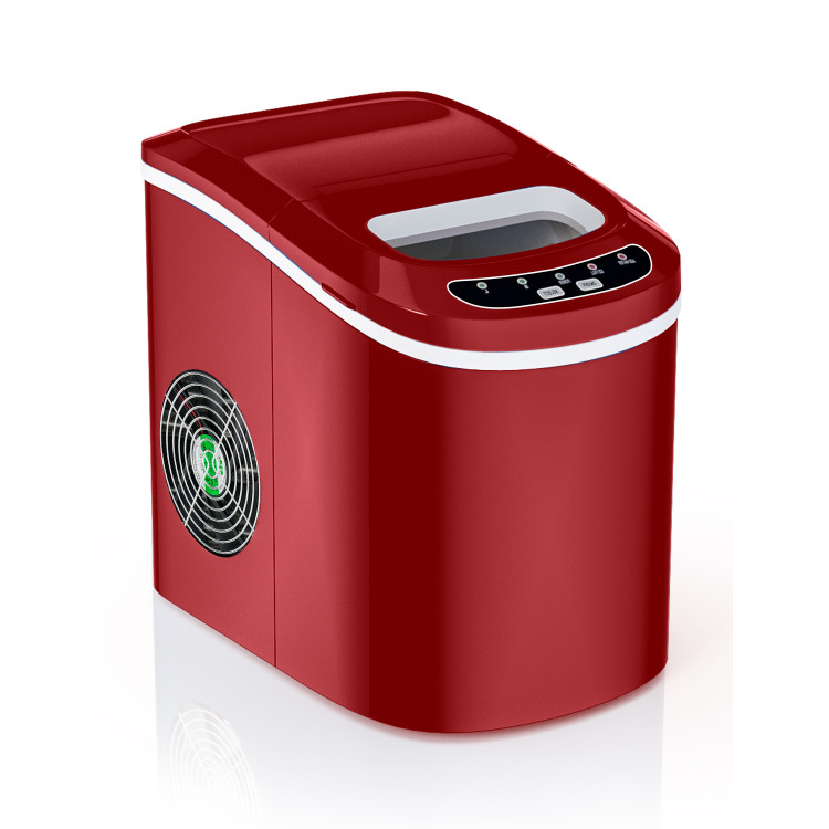 Mini Portable Compact Electric Ice Maker Machine-RedCostway Gallery View 1 of 11