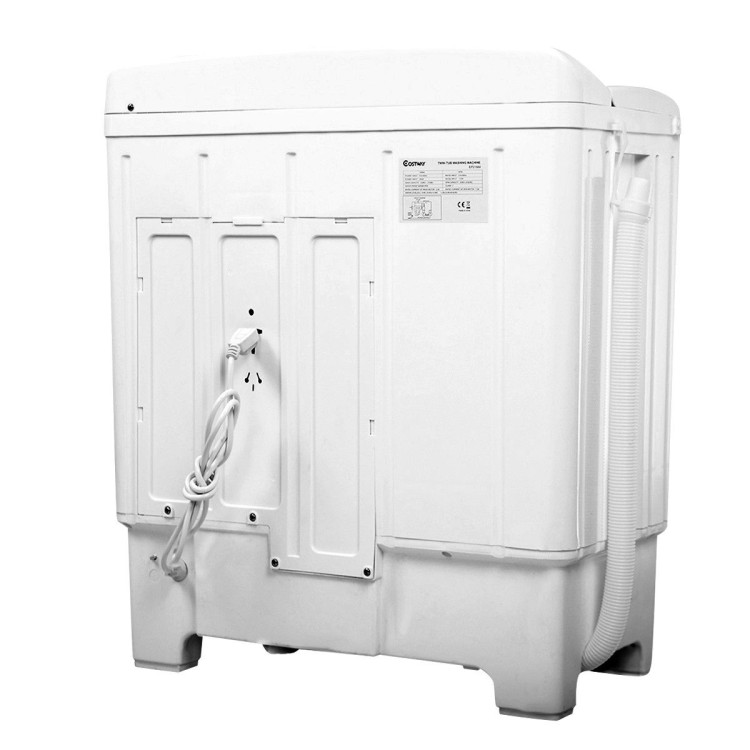 17.6 lbs Compact Twin Tub Washing Machine for Home UseCostway Gallery View 6 of 11