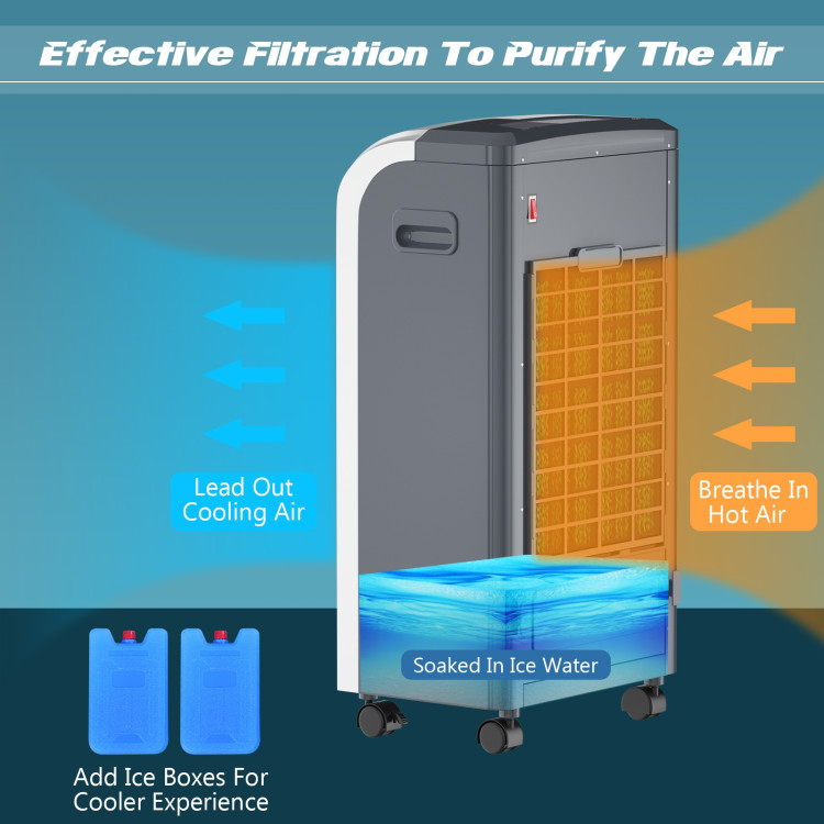 Portable Air Cooler Fan with Heater and Humidifier FunctionCostway Gallery View 5 of 14