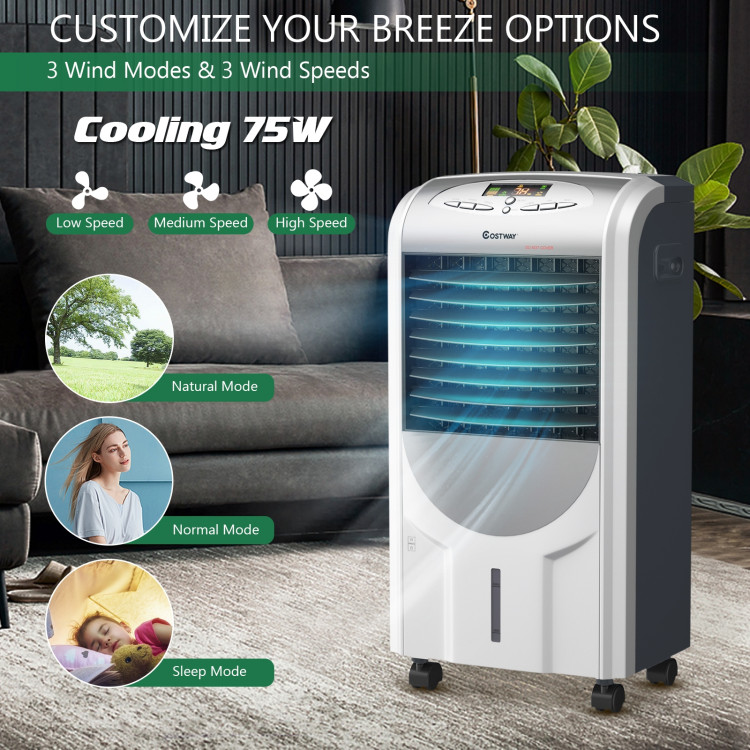 Portable Air Cooler Fan with Heater and Humidifier FunctionCostway Gallery View 12 of 14