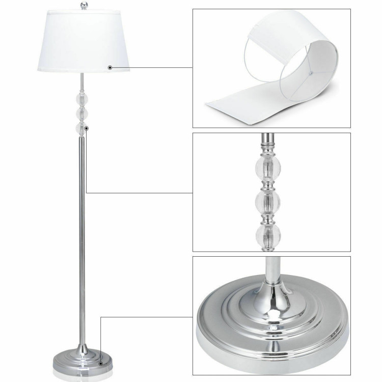 3-Piece Floor Lamp and Table Lamps SetCostway Gallery View 5 of 12