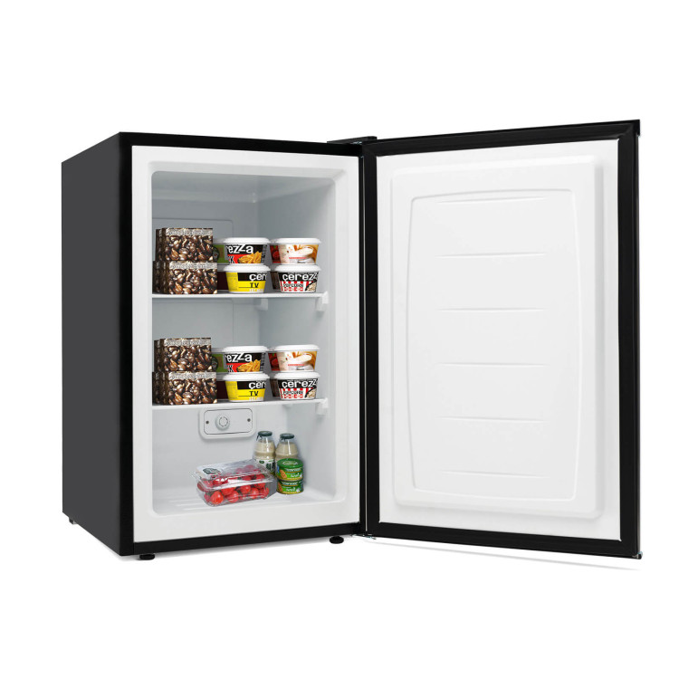 3 Cubic Feet Compact Upright Freezer with Stainless Steel DoorCostway Gallery View 4 of 11