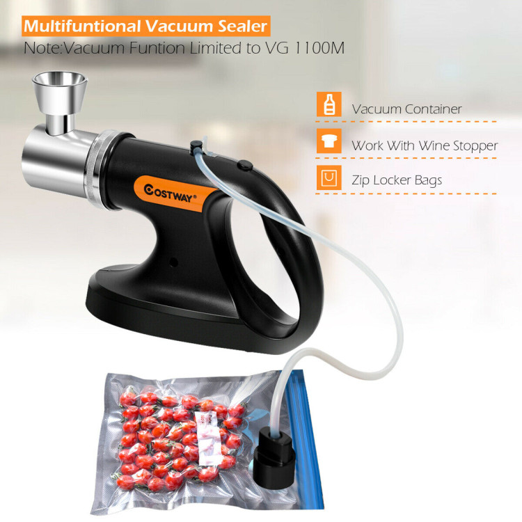 Handheld Cold Smoking Infuser Vacuum Sealer with USB CableCostway Gallery View 9 of 12