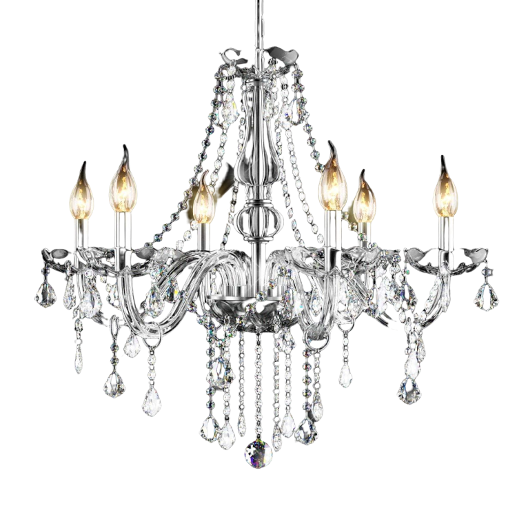 Elegant Crystal Chandelier Ceiling LightCostway Gallery View 1 of 10