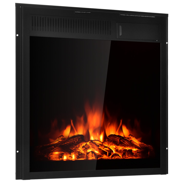 22.5 Inch Electric Fireplace Insert Freestanding and Recessed HeaterCostway Gallery View 1 of 12