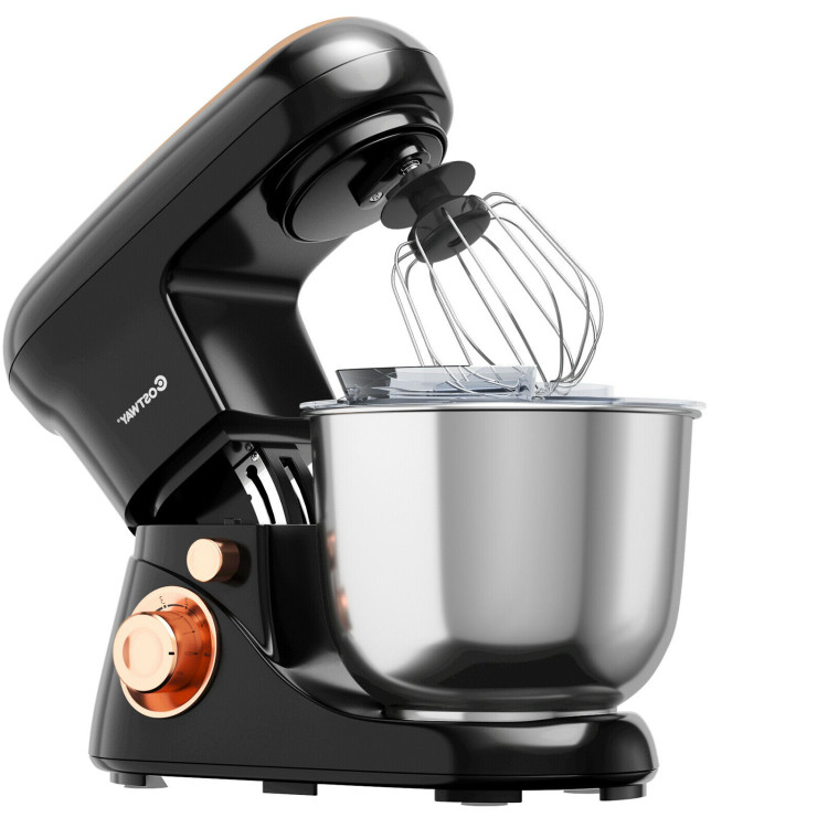 5.3 Qt Stand Kitchen Food Mixer 6 Speed with Dough Hook Beater-BlackCostway Gallery View 1 of 12