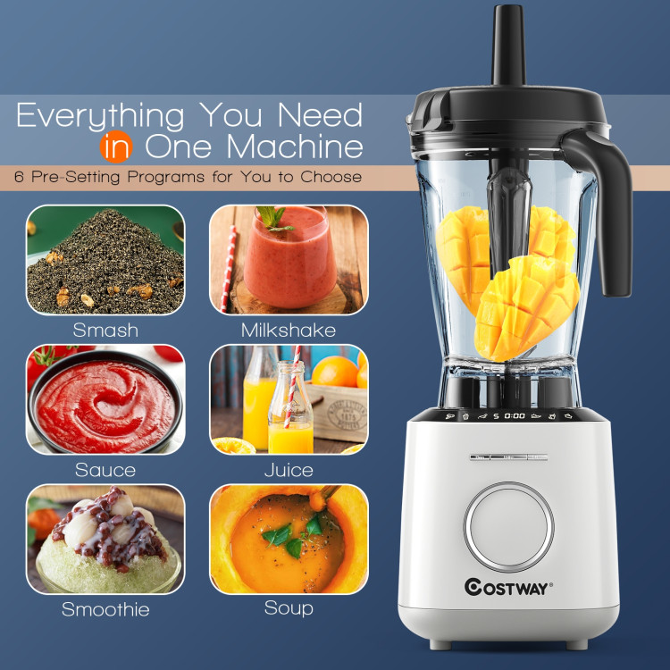 1500W Countertop Smoothies Blender with 10 Speed and 6 Pre-Setting ProgramsCostway Gallery View 2 of 12