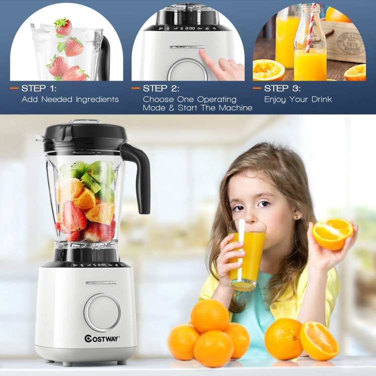 1500W Countertop Smoothies Blender with 10 Speed and 6 Pre-Setting ProgramsCostway Gallery View 11 of 12