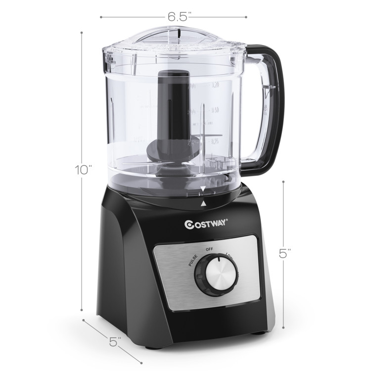 3-Cup Electric Food Processor Vegetable Chopper with Stainless Steel BladeCostway Gallery View 4 of 12