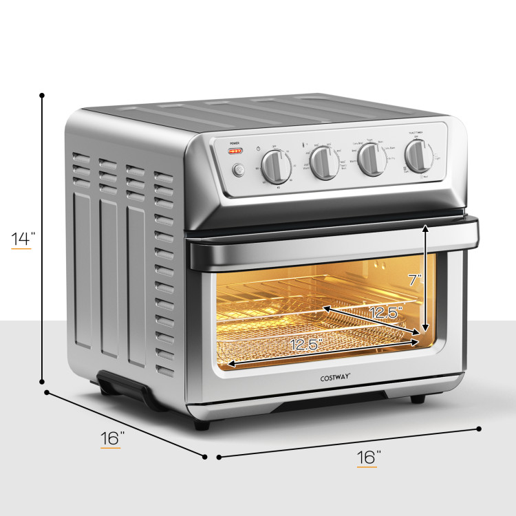BENTISM 7-IN-1 Air Fryer Toaster Oven Convection Oven Countertop Stainless  Steel 18L 1800W 