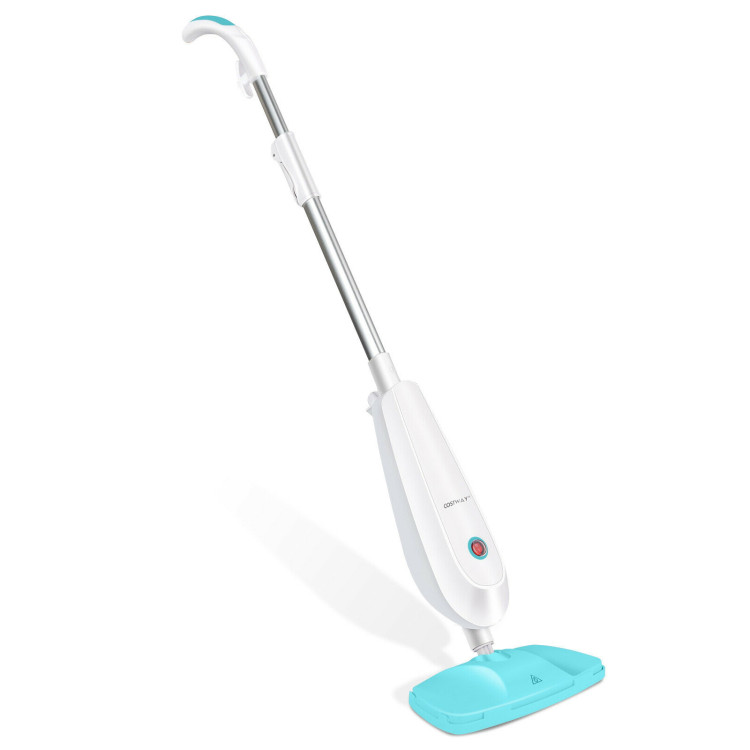1100 W Electric Steam Mop with Water Tank for Carpet-TurquoiseCostway Gallery View 1 of 11