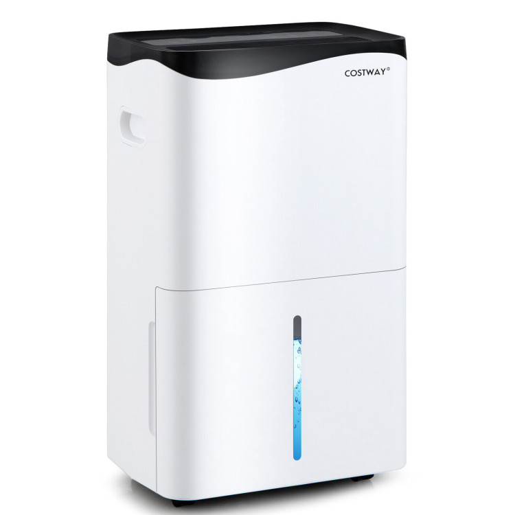 100-Pint Dehumidifier with Smart App and Alexa Control for Home and Basements-WhiteCostway Gallery View 1 of 10