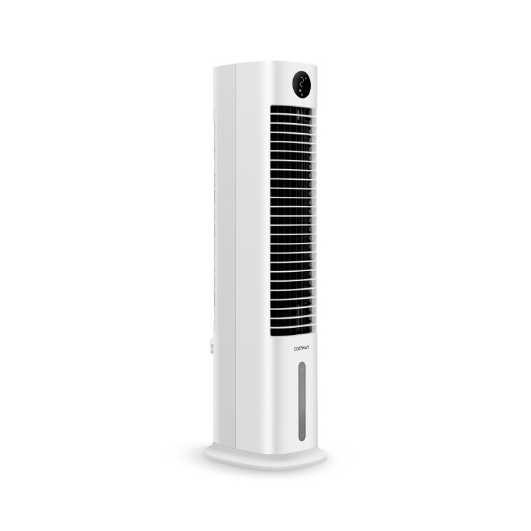 42 Inch 3-in-1 Portable Evaporative Air Cooler Tower Fan with 9H Timer Remote-WhiteCostway Gallery View 7 of 11