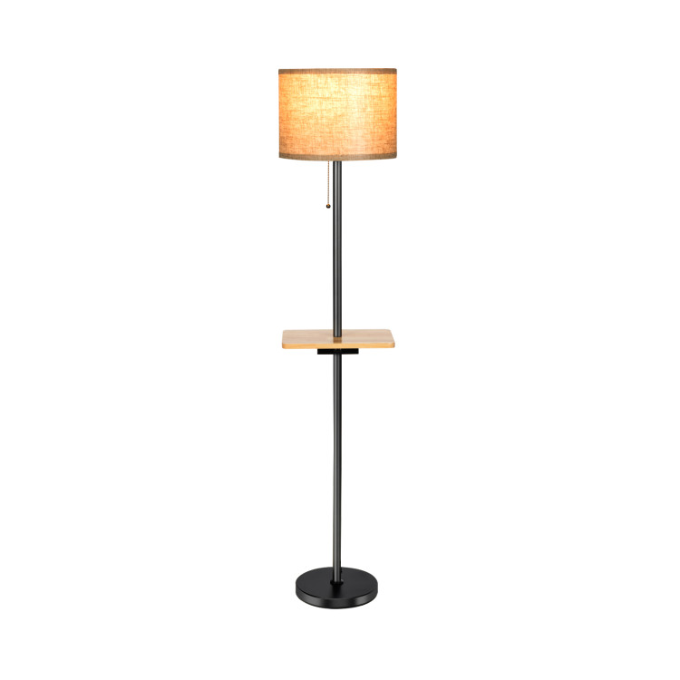 Modern Floor Lamp with Tray TableCostway Gallery View 1 of 11