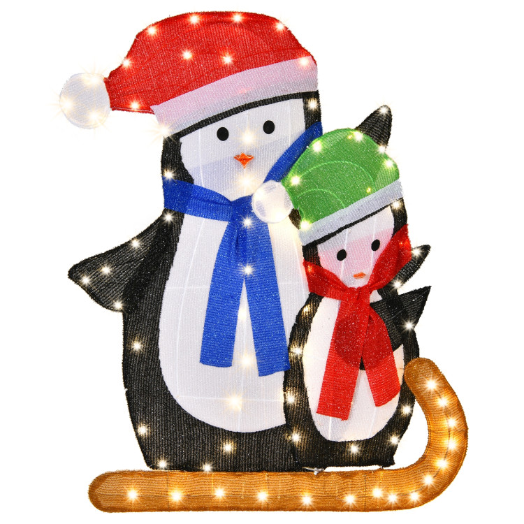Lighted Standing Penguins Christmas DecorationCostway Gallery View 3 of 9