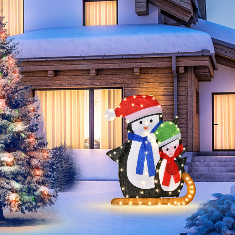 Lighted Standing Penguins Christmas DecorationCostway Gallery View 5 of 9