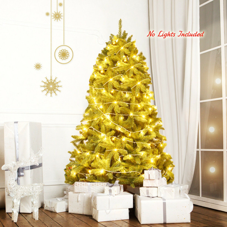 6 Feet Unlit Artificial Christmas Tree with 1250 Branch TipsCostway Gallery View 7 of 11