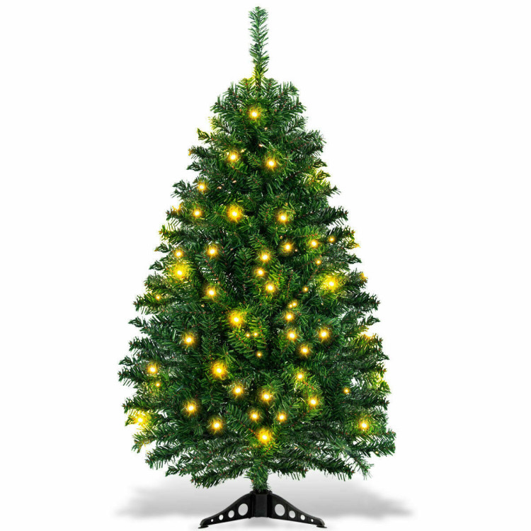4 Feet Tabletop Artificial Christmas Tree with LED LightsCostway Gallery View 1 of 10