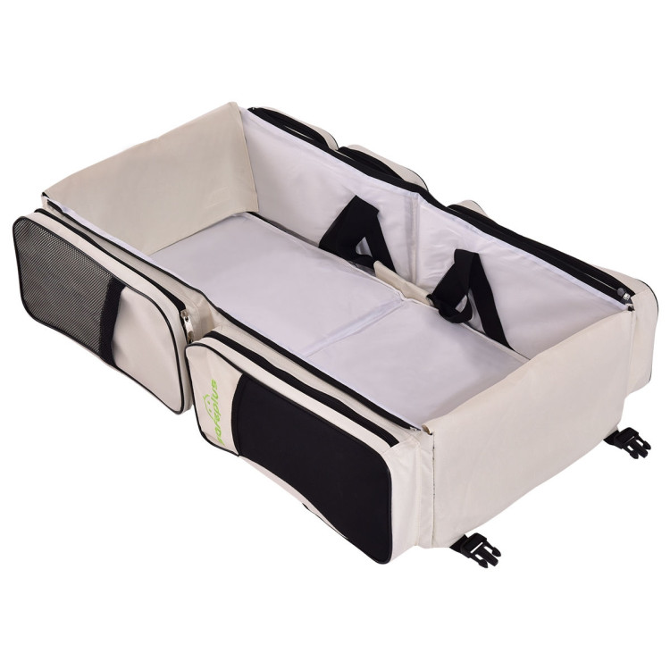 3 in 1 Portable Infant Bassinet Diaper Bag BeigeCostway Gallery View 5 of 11