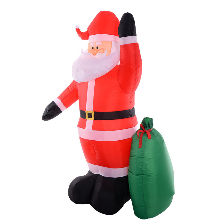 8 Feet Air-blown Inflatable Christmas Xmas Santa Claus Gift Decor Lawn Yard OutdoorCostway Gallery View 4 of 10