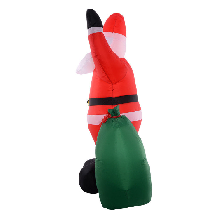8 Feet Air-blown Inflatable Christmas Xmas Santa Claus Gift Decor Lawn Yard OutdoorCostway Gallery View 7 of 10