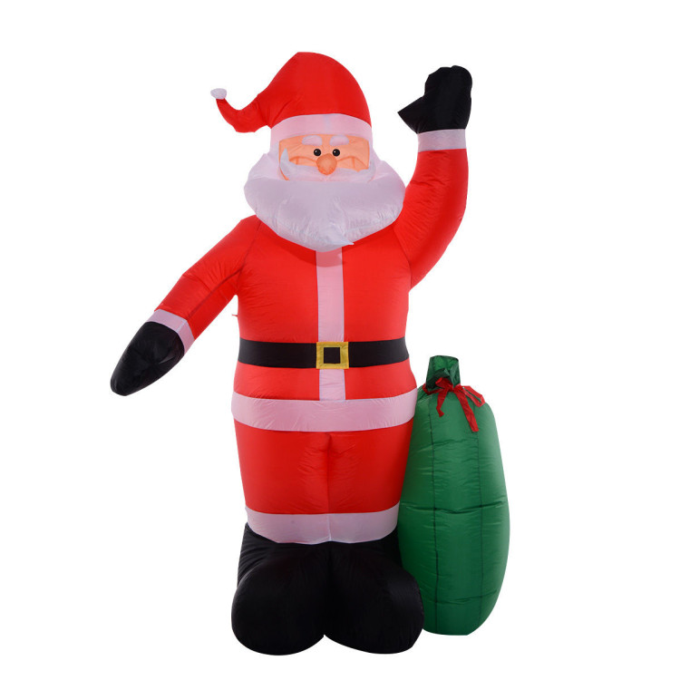 8 Feet Air-blown Inflatable Christmas Xmas Santa Claus Gift Decor Lawn Yard OutdoorCostway Gallery View 6 of 10