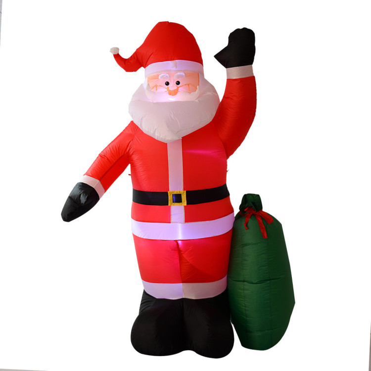 8 Feet Air-blown Inflatable Christmas Xmas Santa Claus Gift Decor Lawn Yard OutdoorCostway Gallery View 5 of 10