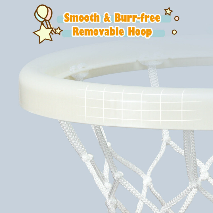 Adjustable Kids 3-in-1 Basketball Hoop Set Stand with BallsCostway Gallery View 10 of 12
