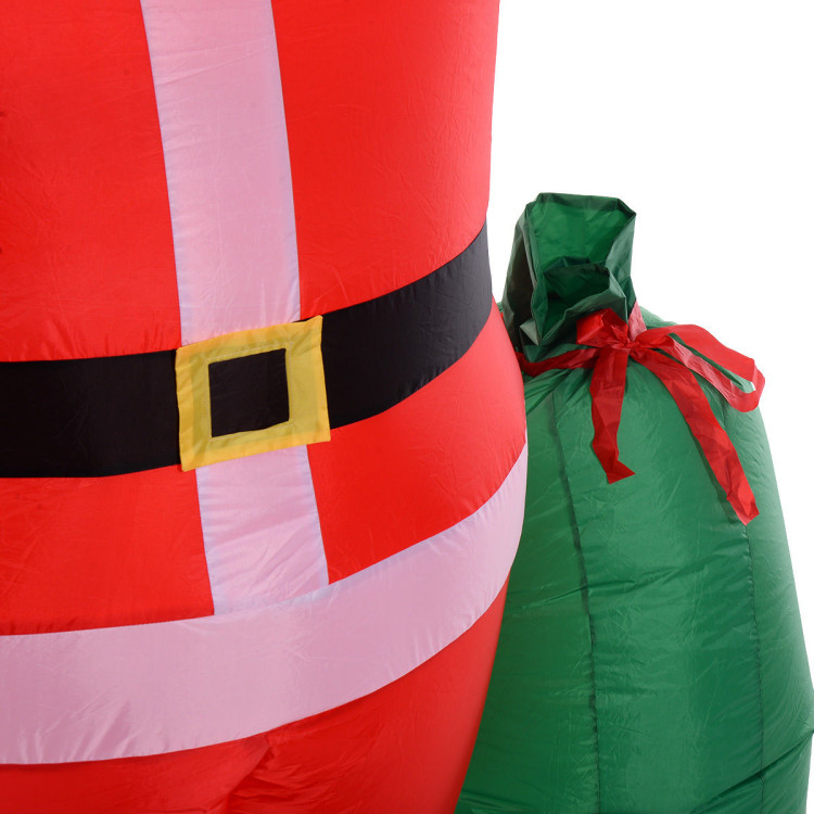 8 Feet Air-blown Inflatable Christmas Xmas Santa Claus Gift Decor Lawn Yard OutdoorCostway Gallery View 8 of 10