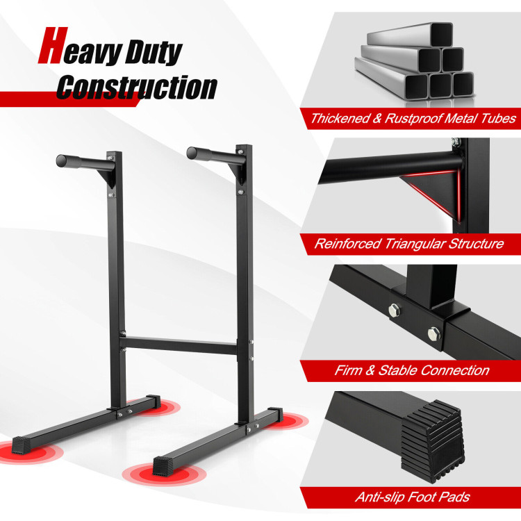 Multifunctional Dip Stand with Foam Handles for Home GymCostway Gallery View 5 of 10