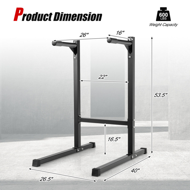 Multifunctional Dip Stand with Foam Handles for Home GymCostway Gallery View 4 of 10