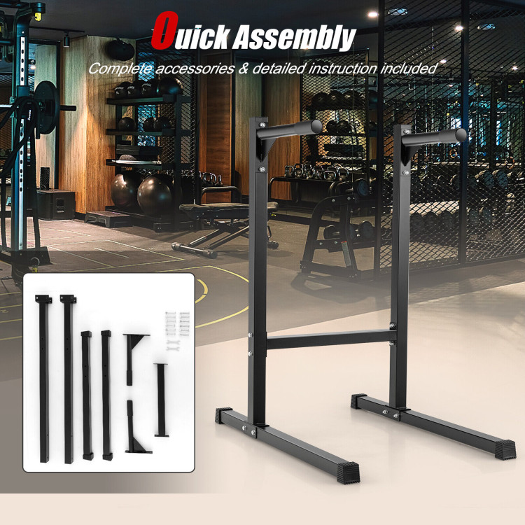 Multifunctional Dip Stand with Foam Handles for Home GymCostway Gallery View 10 of 10