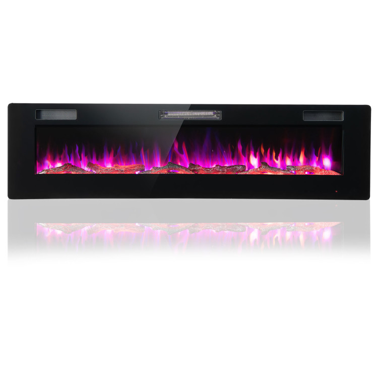 60 Inches Ultra-thin Electric Fireplace with Remote Control and Timer FunctionCostway Gallery View 1 of 10