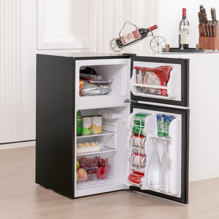 3.2 Cu. Ft 2-Door Compact Refrigerator Mini Fridge Freezer Cooler