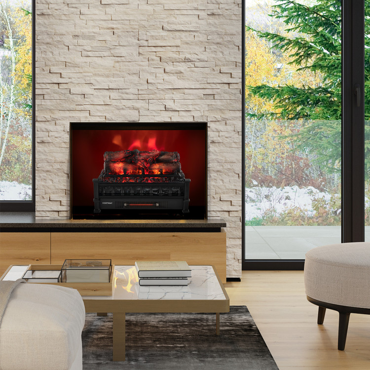 Costway 26 Electric Fireplace Heater with Remote Control and Realisti – US  Fireplace Store