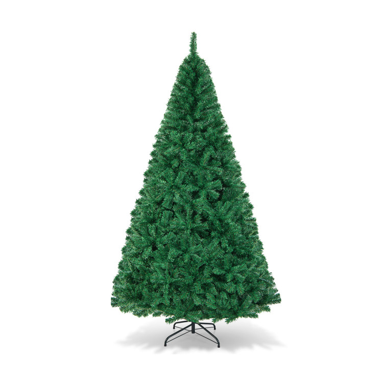 Artificial PVC Hinged Christmas Tree with Solid Metal Stand-8 ftCostway Gallery View 3 of 10