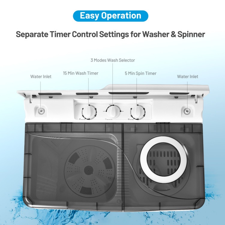 8L Portable Foldable Washing Machine With Spin Dryer Automatic Mini  Underwear Sock Washing Machine 3 Models With Spinning Dry