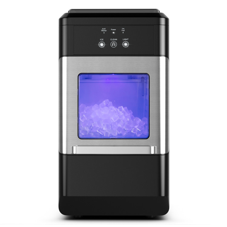 Ice Maker Countertop 44lbs Per Day with Ice Shovel and Self-Cleaning-BlackCostway Gallery View 8 of 11