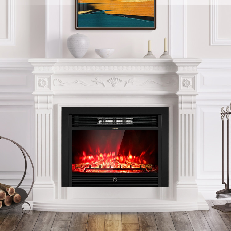 28.5 Inch Electric Fireplace Recessed with 3 Flame ColorsCostway Gallery View 2 of 10