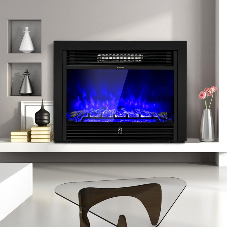 28.5 inch Electric Recessed Mounted Standing Fireplace HeaterCostway Gallery View 9 of 10