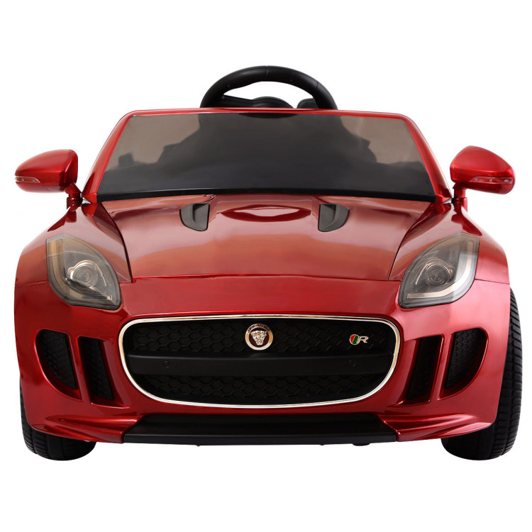 Jaguar F-TYPE 12V Battery Power Kids Ride On Car Licensed MP3 RC Remote Control-RedCostway Gallery View 2 of 7