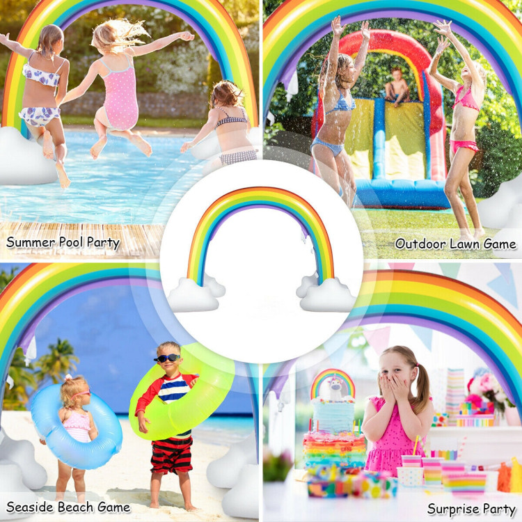 Inflatable Rainbow Sprinkler Backyard Games Outside Water Toy YardCostway Gallery View 6 of 10